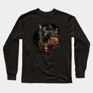 Gothic Cat Divine Black beauty Long Sleeve T-Shirt